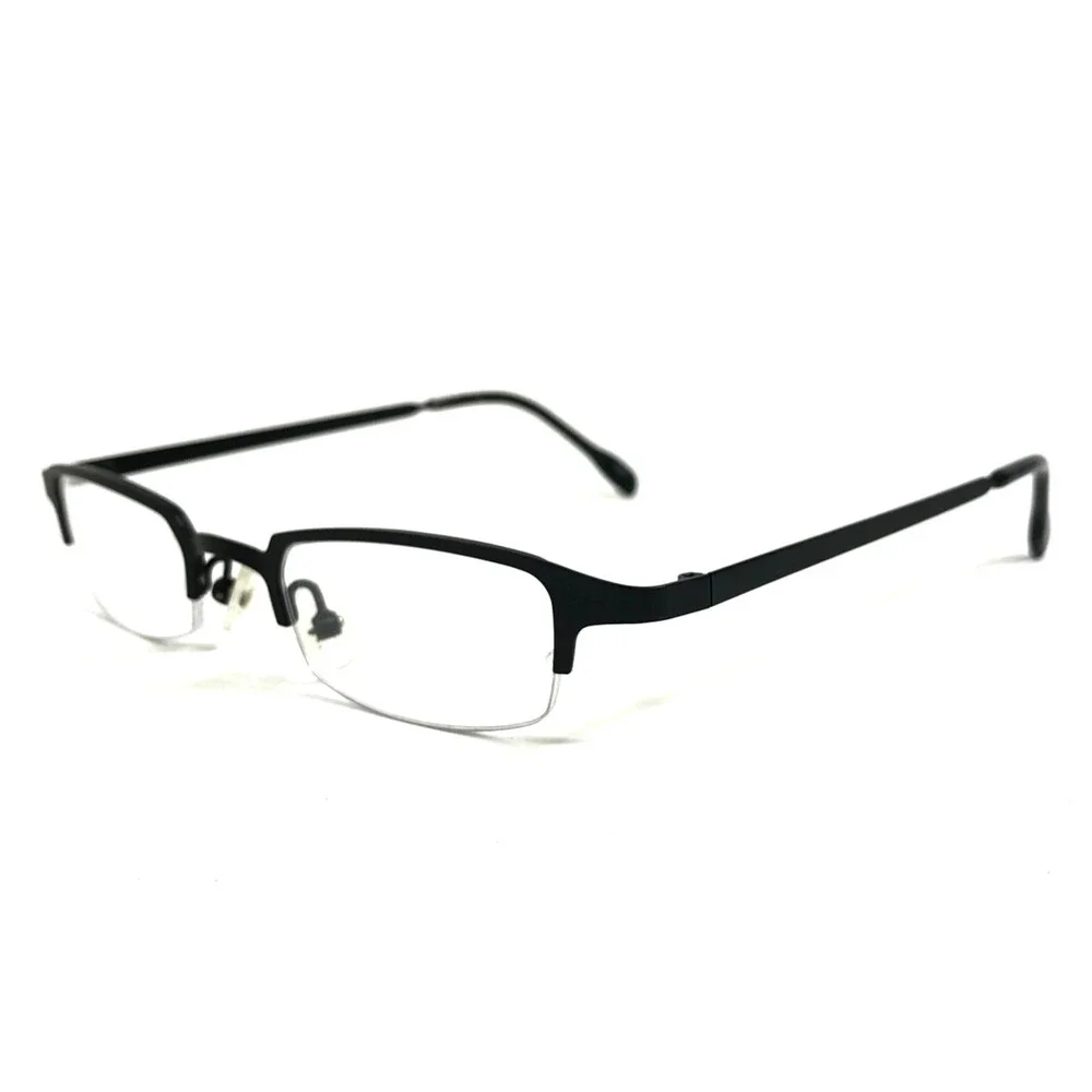 ogi Eyeglasses Frames 0012 COL.10 Matte Black Rectangle Half Rim 45-21-140